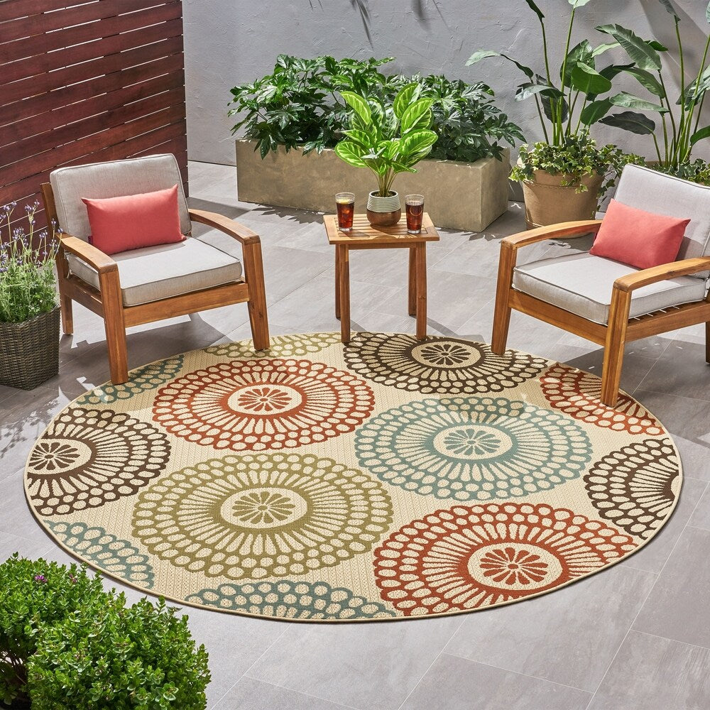 Mara Indoor/ Outdoor Floral Area Rug by Christopher Knight Home