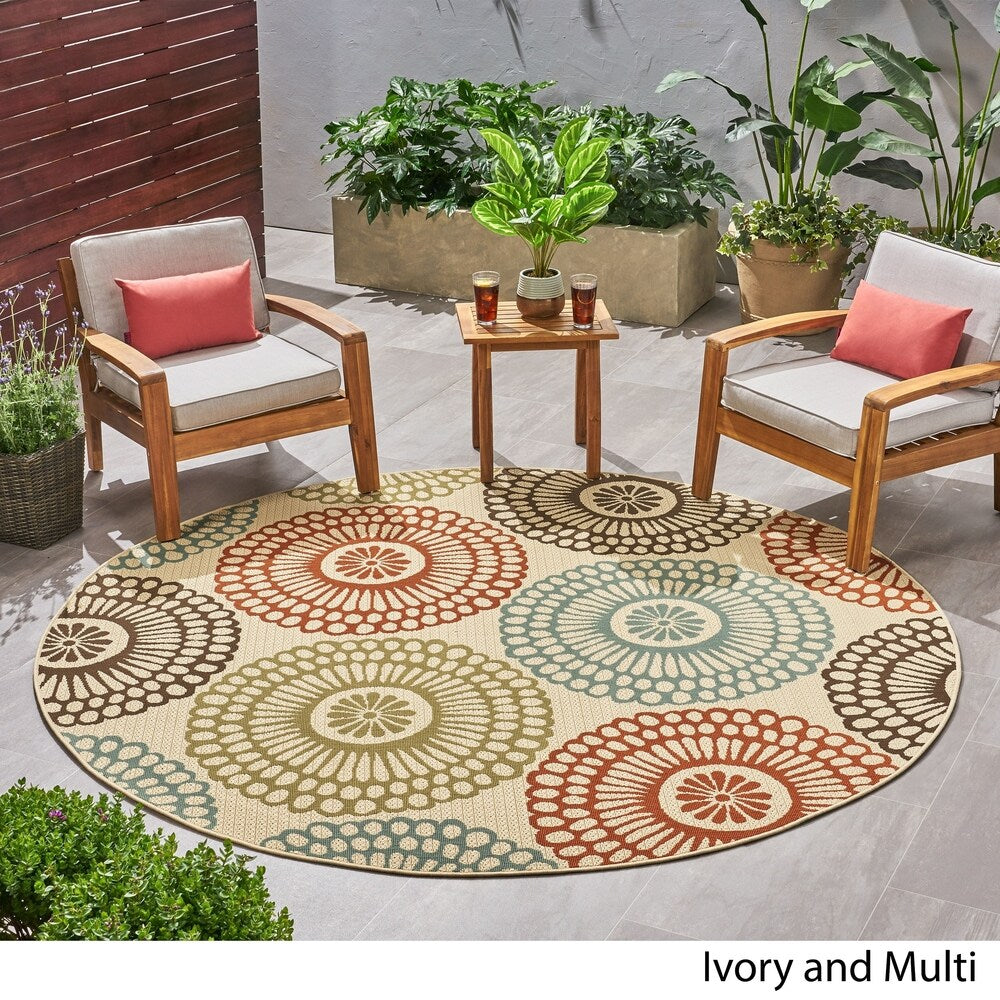Mara Indoor/ Outdoor Floral Area Rug by Christopher Knight Home