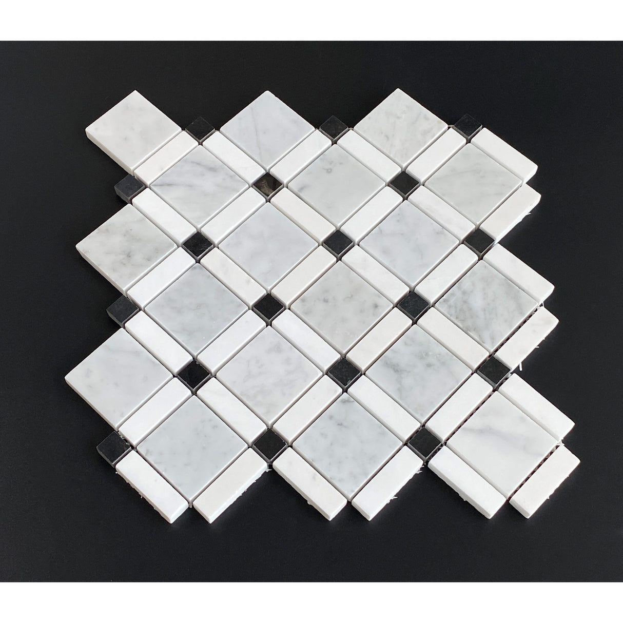 Marble Pinwheel Wall and Floor Mosaic Tiles - Case (10 Sheets)