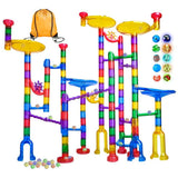 Marble Run - 132Pcs Marble Maze Game Building Toy for Kid, Marble Track Race Set&STEM Learning Toy Gift for Boy Girl
