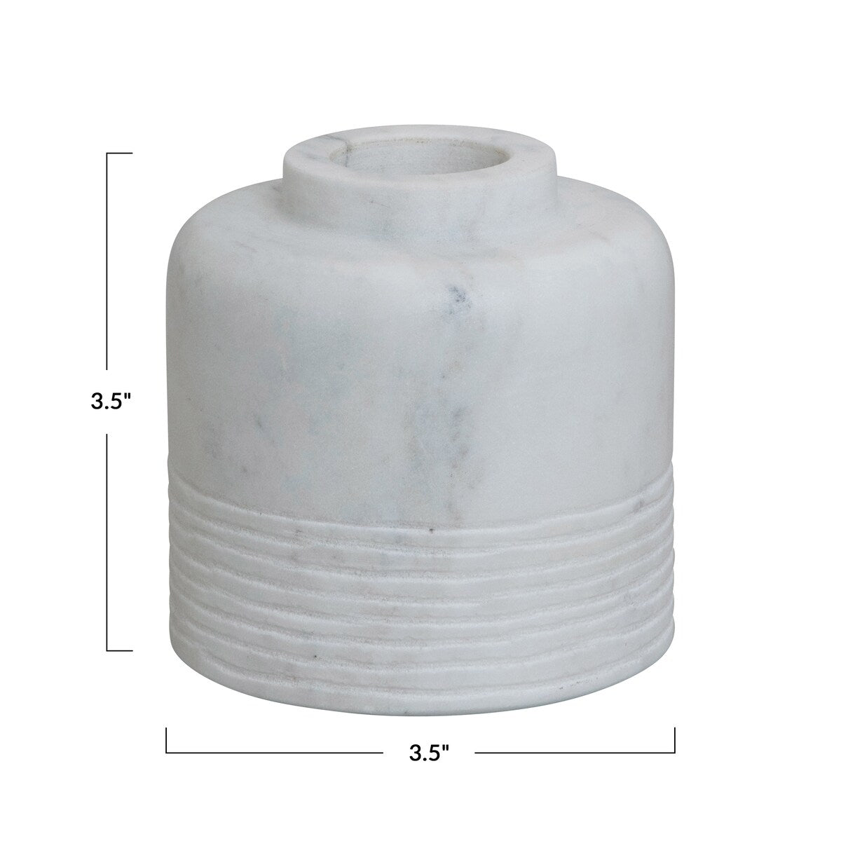 Marble Vase with Carved Pattern