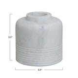 Marble Vase with Carved Pattern