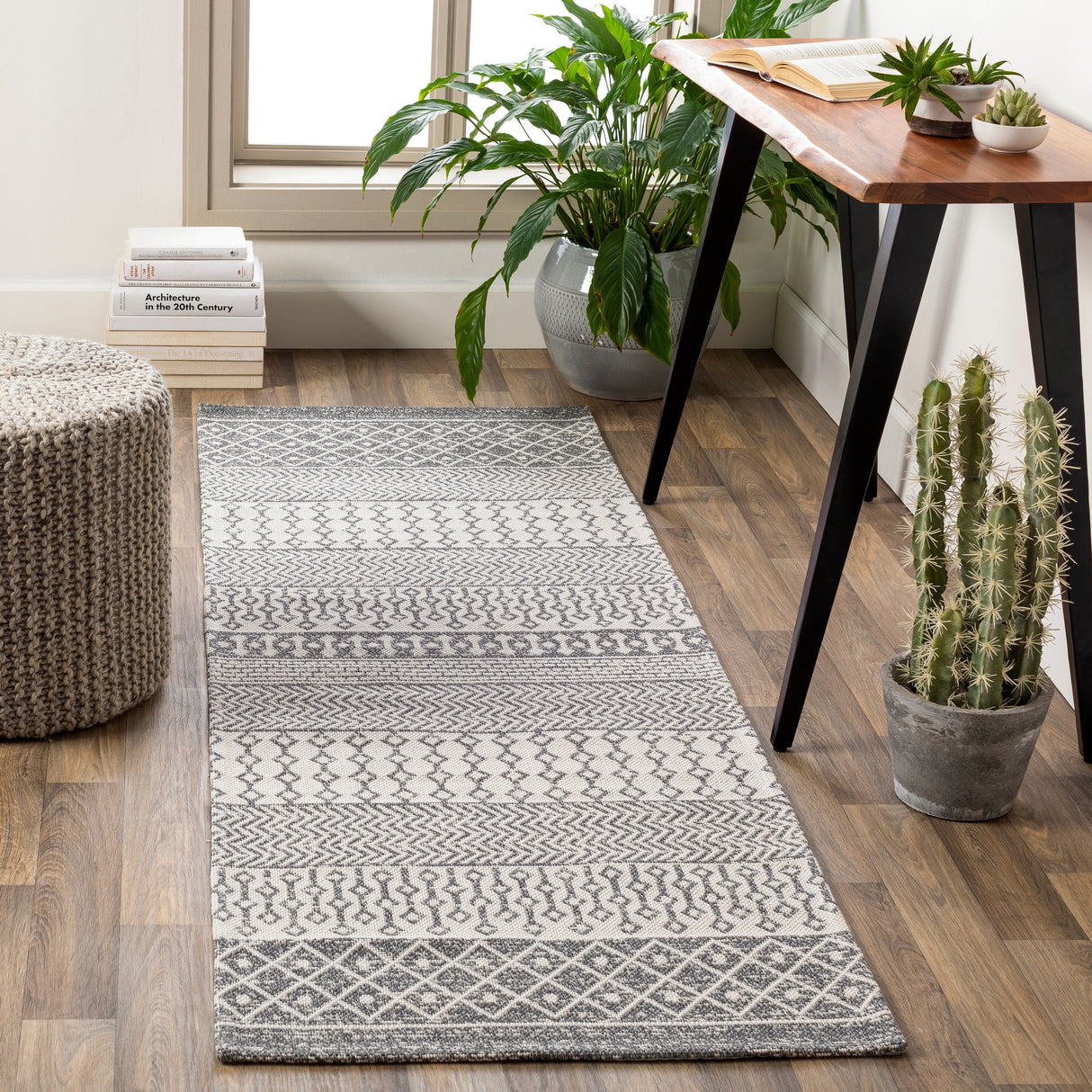 Livabliss Marbrey Moroccan Stripe Cotton Area Rug