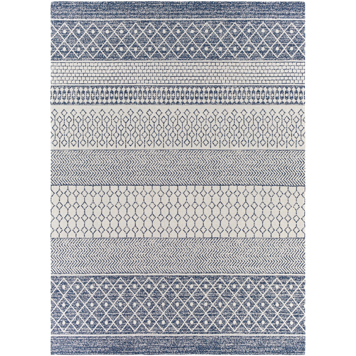 Livabliss Marbrey Moroccan Stripe Cotton Area Rug