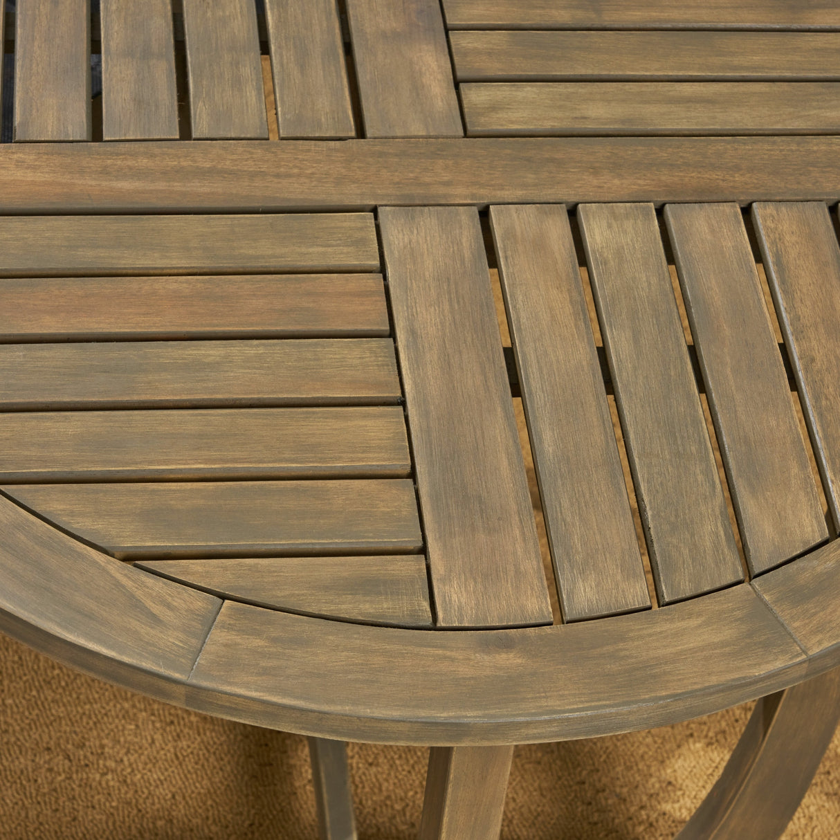 Marcello Outdoor Acacia Wood 3 Piece Dining Set with Mesh Seats by Christopher Knight Home