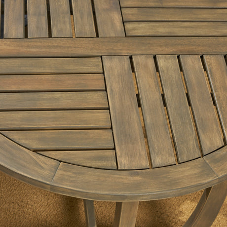 Marcello Outdoor Acacia Wood 3 Piece Dining Set with Mesh Seats by Christopher Knight Home