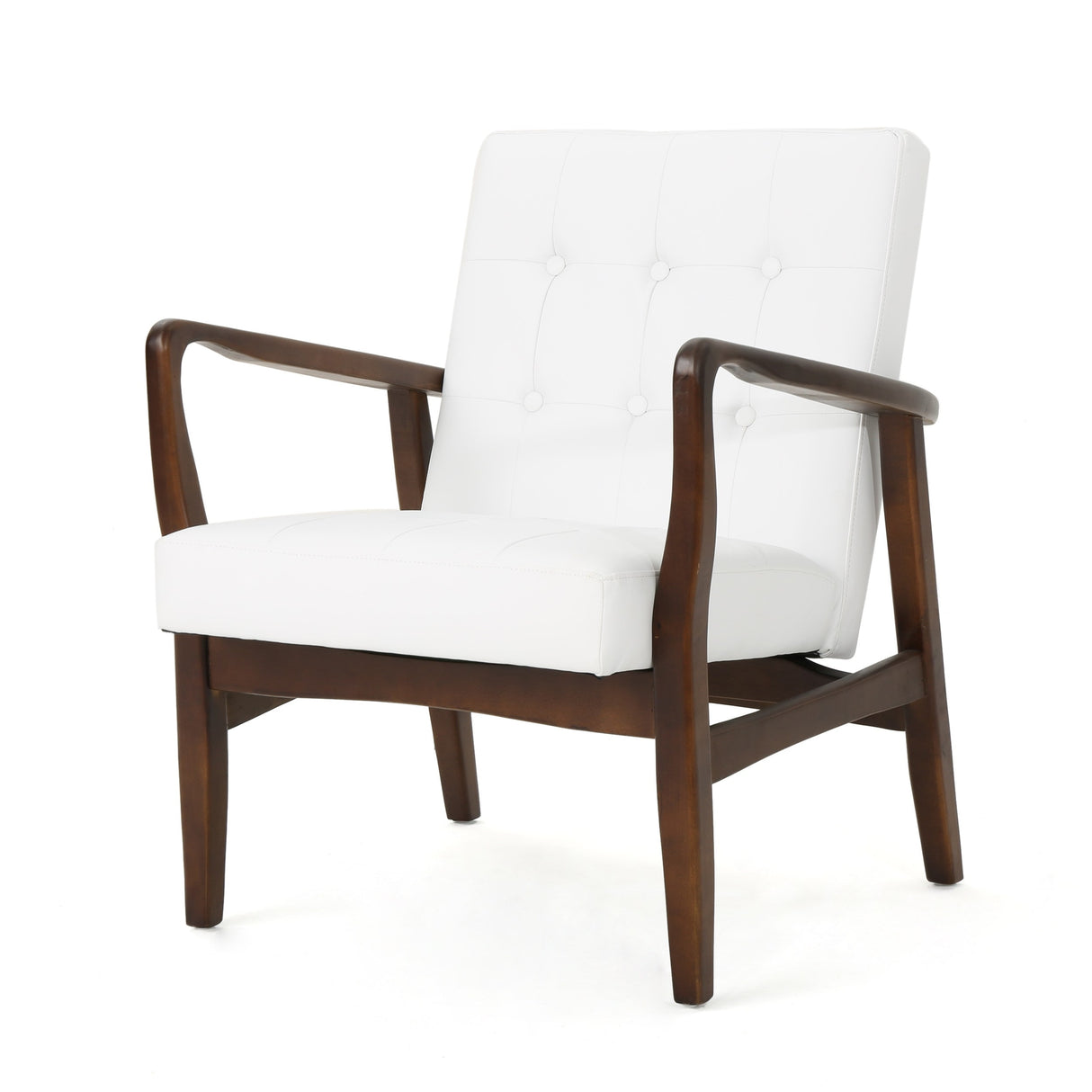 Marcola Mid-century Faux Leather Club Chair by Christopher Knight Home