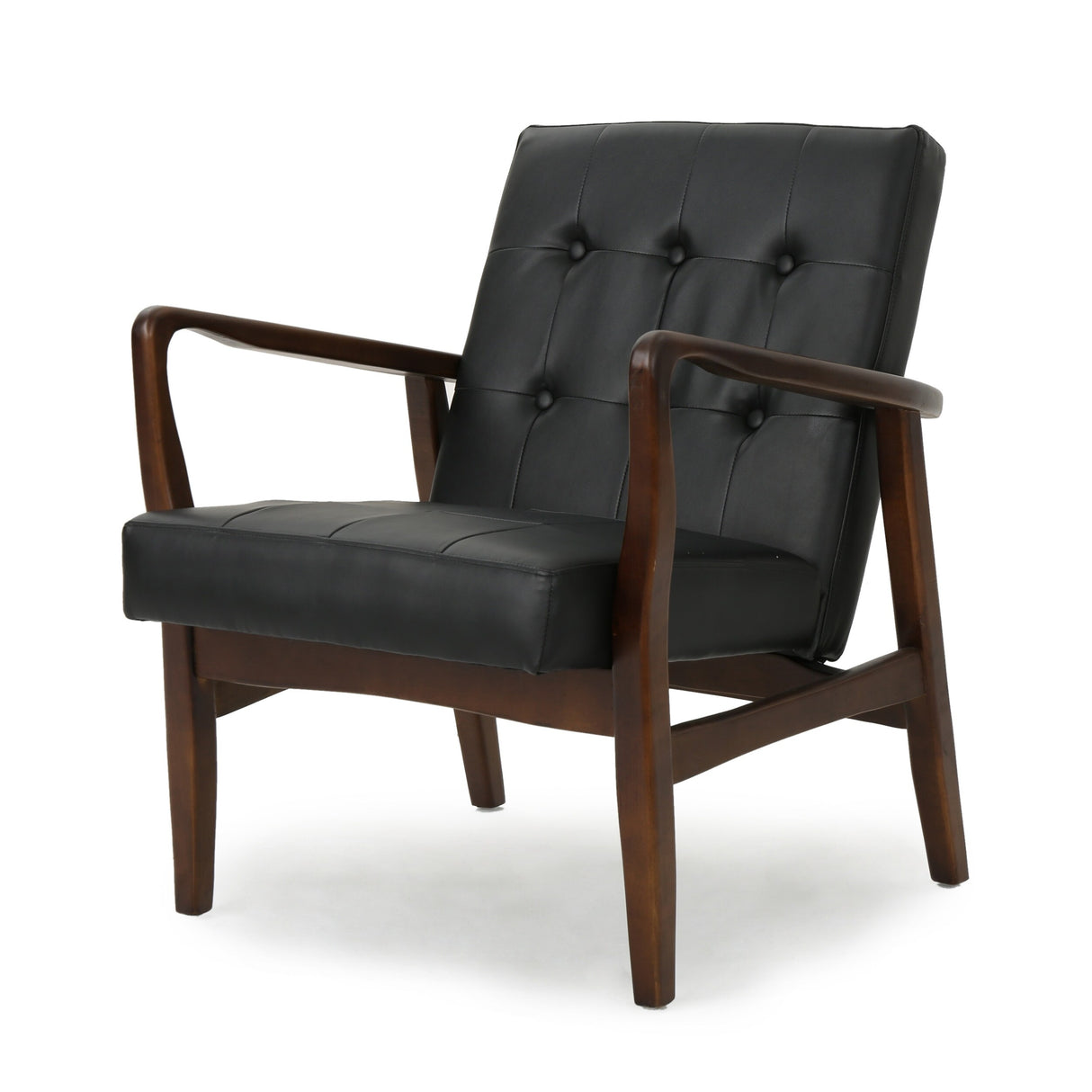 Marcola Mid-century Faux Leather Club Chair by Christopher Knight Home