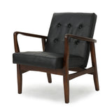 Marcola Mid-century Faux Leather Club Chair by Christopher Knight Home