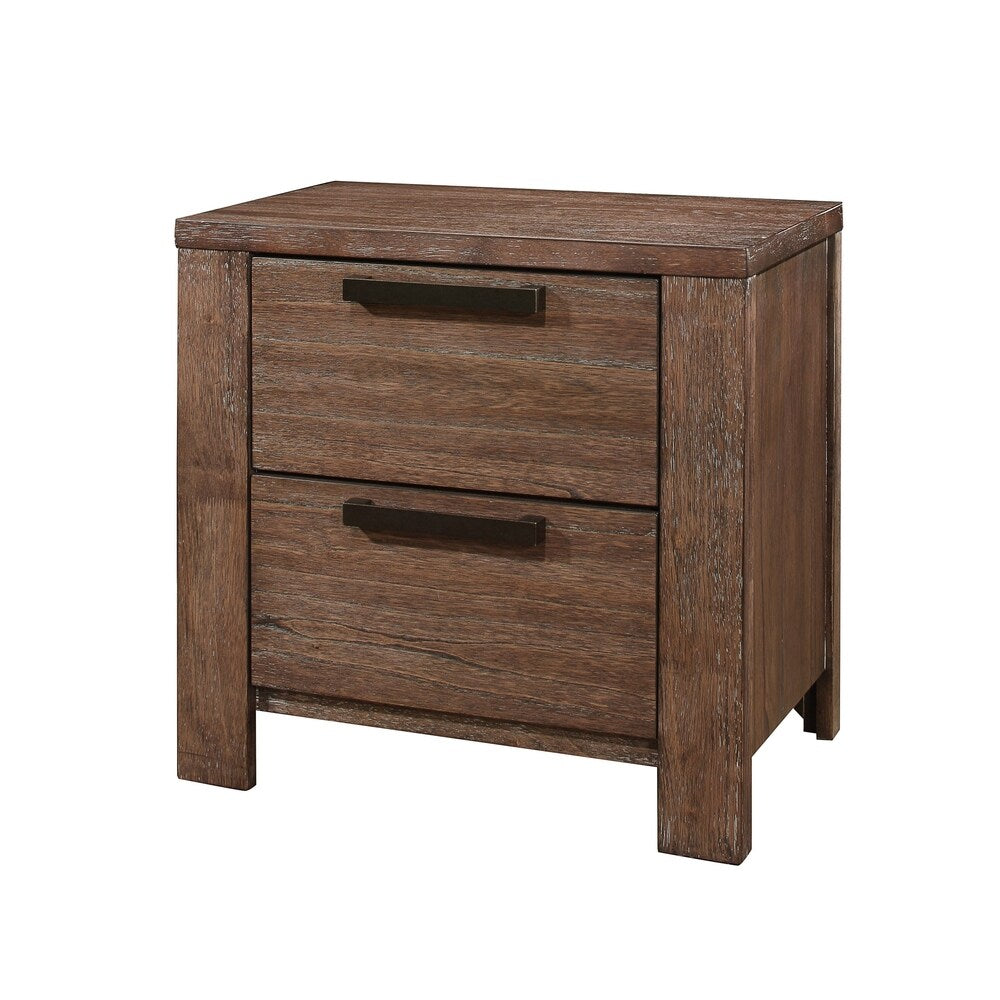 Marcus Rustic Ale 4-piece Panel Bedroom Set with 2 Nightstands