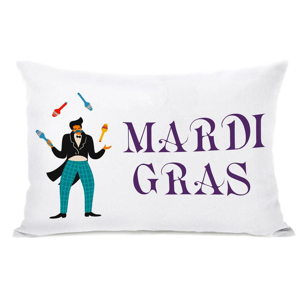 Mardi Gras Performer - Lumbar Pillow