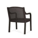 Marengo Outdoor Faux Wicker Outdoor Dining Chairs by Christopher Knight Home