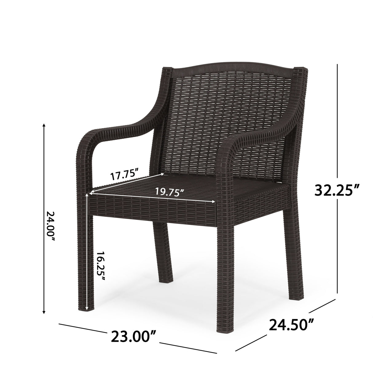 Marengo Outdoor Faux Wicker Outdoor Dining Chairs by Christopher Knight Home