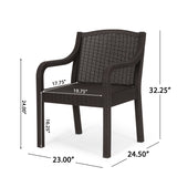 Marengo Outdoor Faux Wicker Outdoor Dining Chairs by Christopher Knight Home