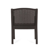 Marengo Outdoor Faux Wicker Outdoor Dining Chairs by Christopher Knight Home