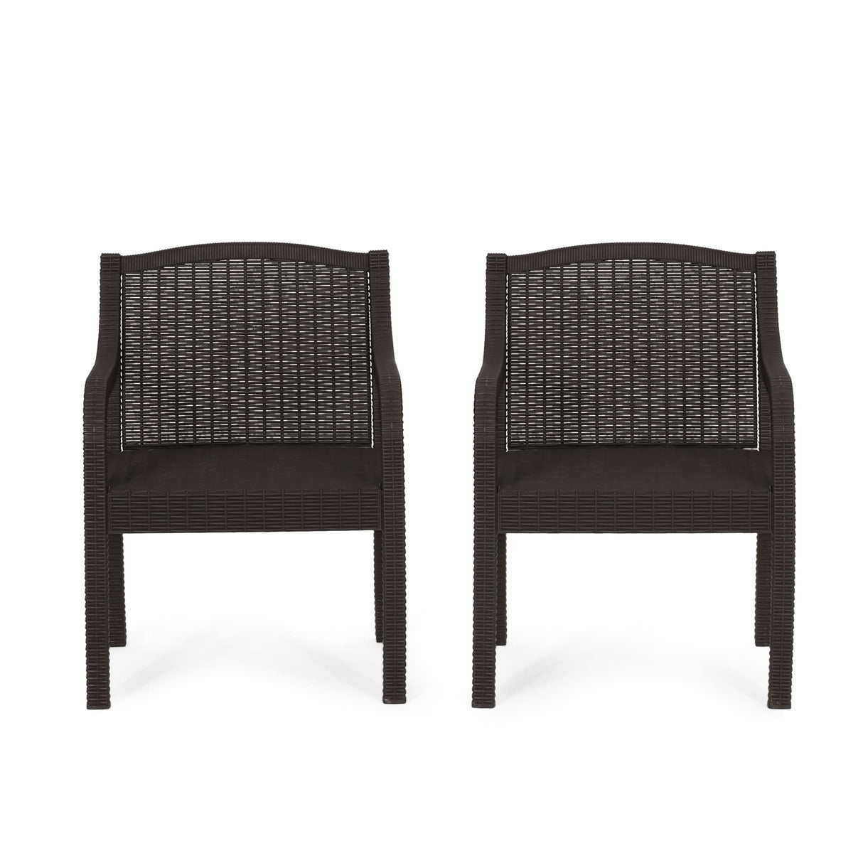 Marengo Outdoor Faux Wicker Outdoor Dining Chairs by Christopher Knight Home