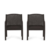Marengo Outdoor Faux Wicker Outdoor Dining Chairs by Christopher Knight Home