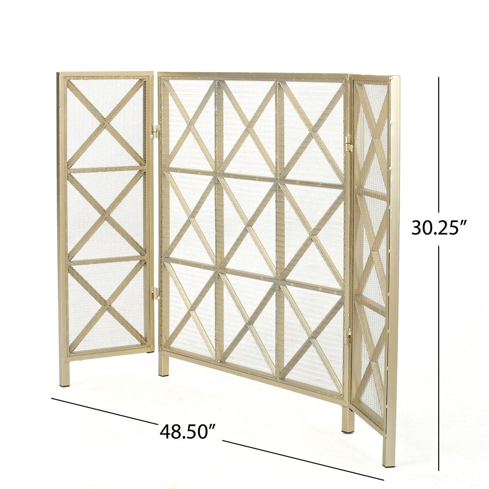 Margaret 3-Panel Fireplace Screen by Christopher Knight Home