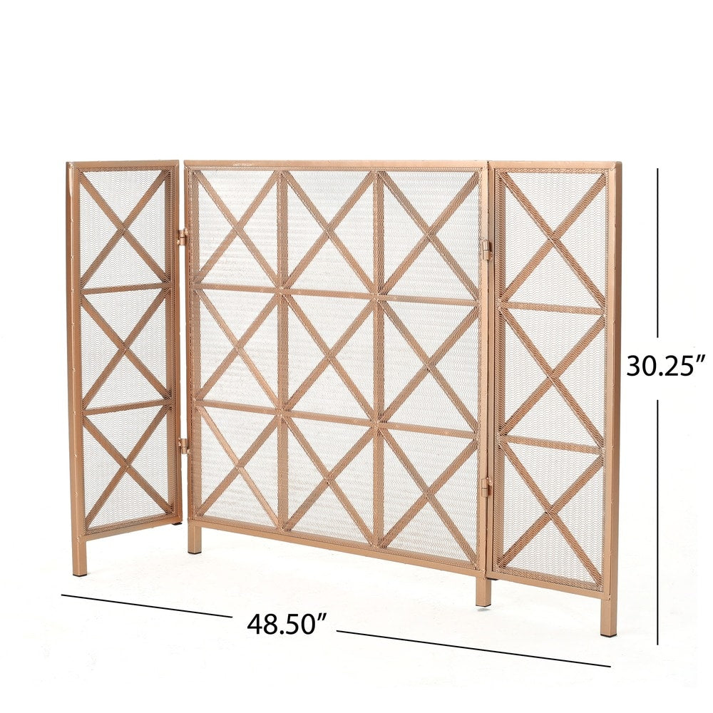 Margaret 3-Panel Fireplace Screen by Christopher Knight Home