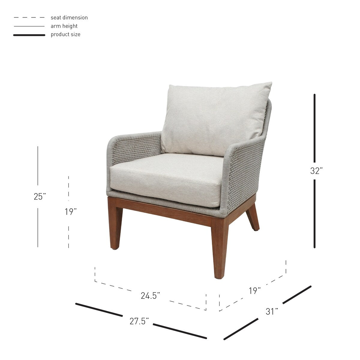 Margot Rope Accent Arm Chair