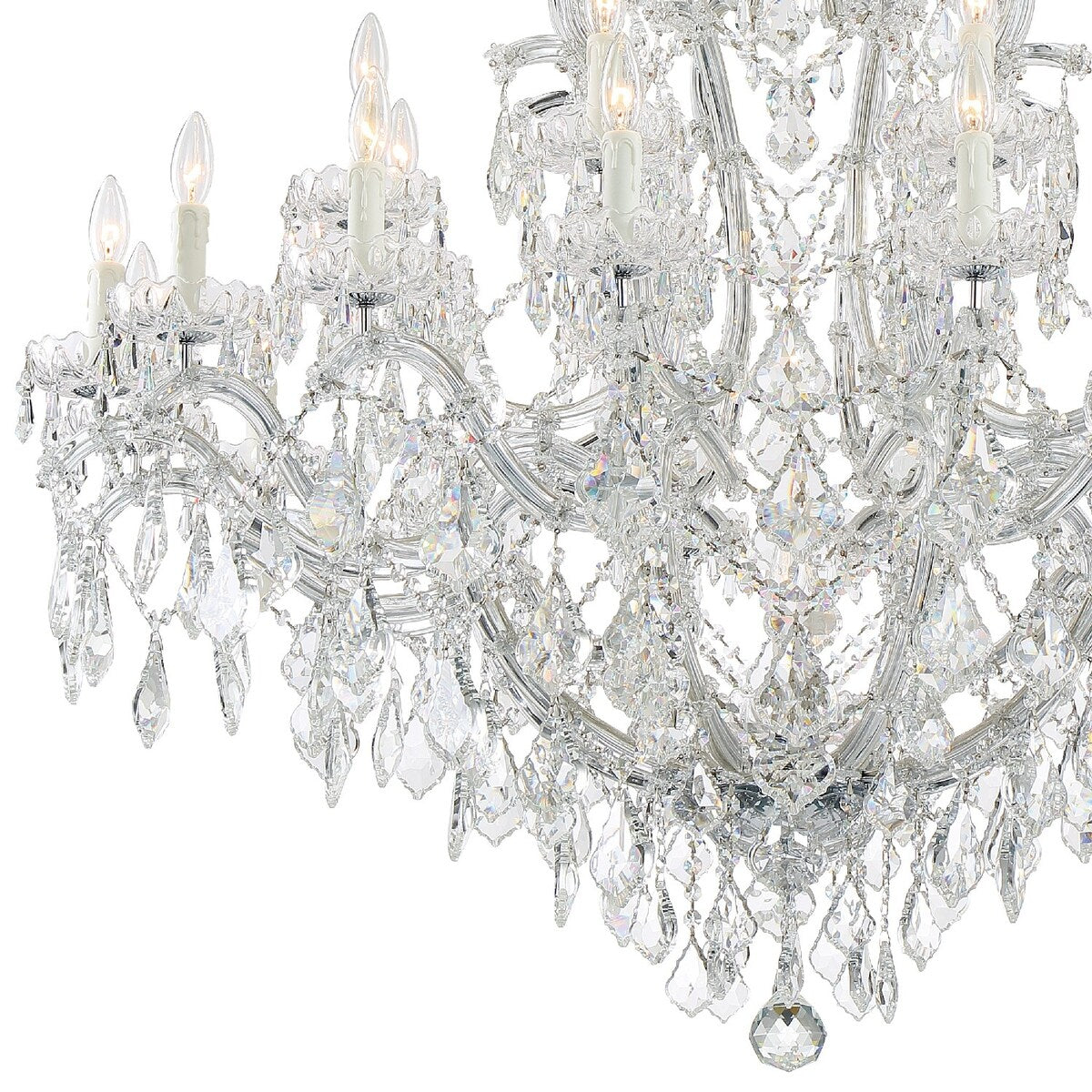 Maria Theresa 25 Light Spectra Crystal Chrome Chandelier - 46'' W x 48'' H