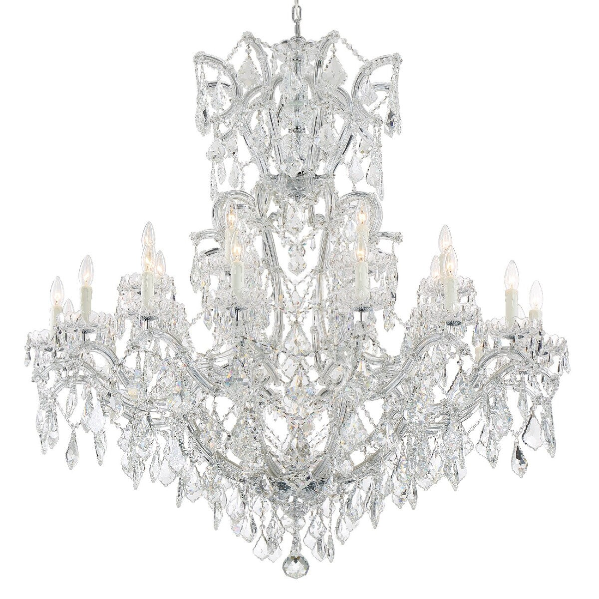 Maria Theresa 25 Light Spectra Crystal Chrome Chandelier - 46'' W x 48'' H