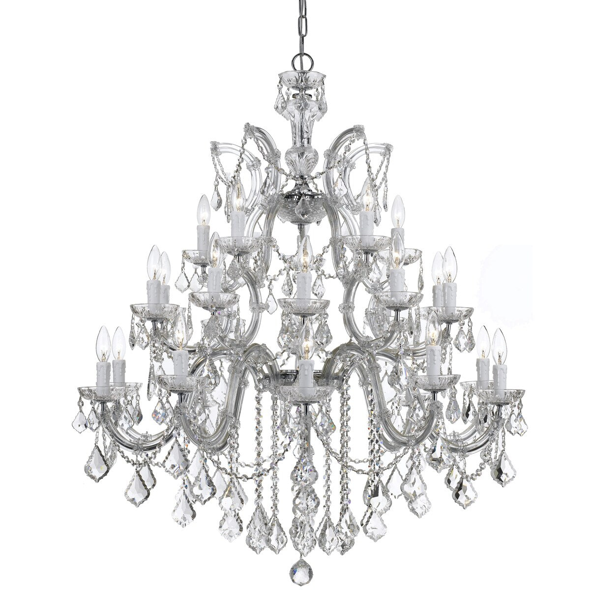 Maria Theresa 26 Light Swarovski Strass Crystal Chrome Chandelier - 38'' W x 44'' H