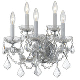 Maria Theresa 5 Light Swarovski Strass Crystal Chrome Sconce - 13.5'' W x 16'' H x 9'' D