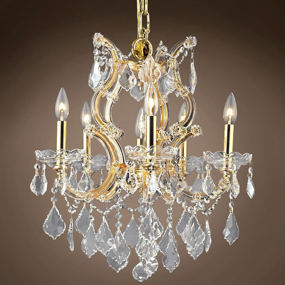 Maria Theresa 6 Light 20" Gold Chandelier With Swarovski Crystals - 25.00