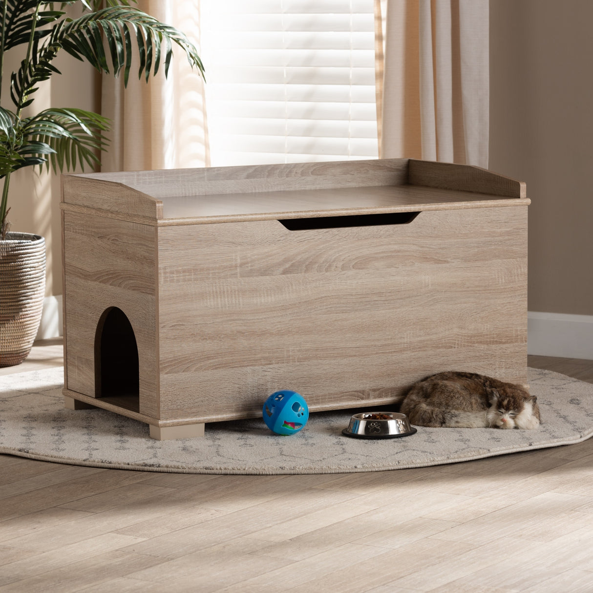 Mariam Modern and Contemporary Wood Cat Litter Box Cover House