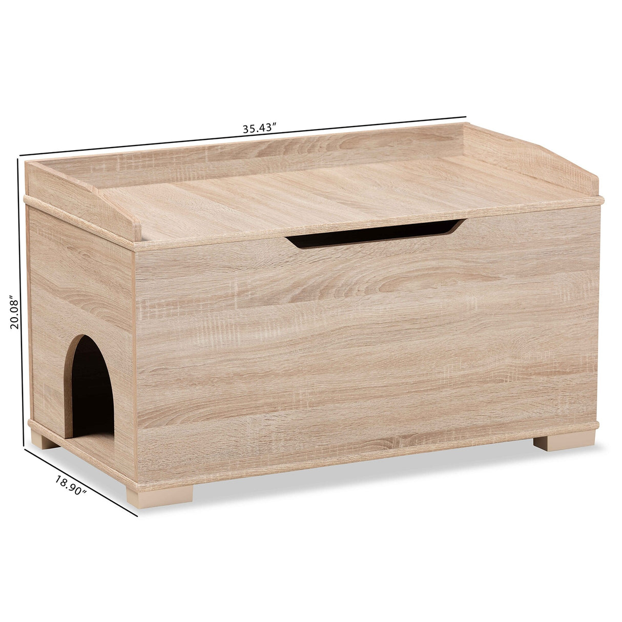 Mariam Modern and Contemporary Wood Cat Litter Box Cover House