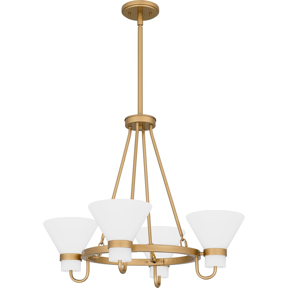 Marigold 4-Light Nouveau Painted Weathered Brass Chandelier - Nouveau Painted Weathered Brass