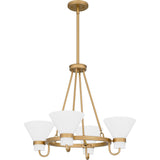 Marigold 4-Light Nouveau Painted Weathered Brass Chandelier - Nouveau Painted Weathered Brass