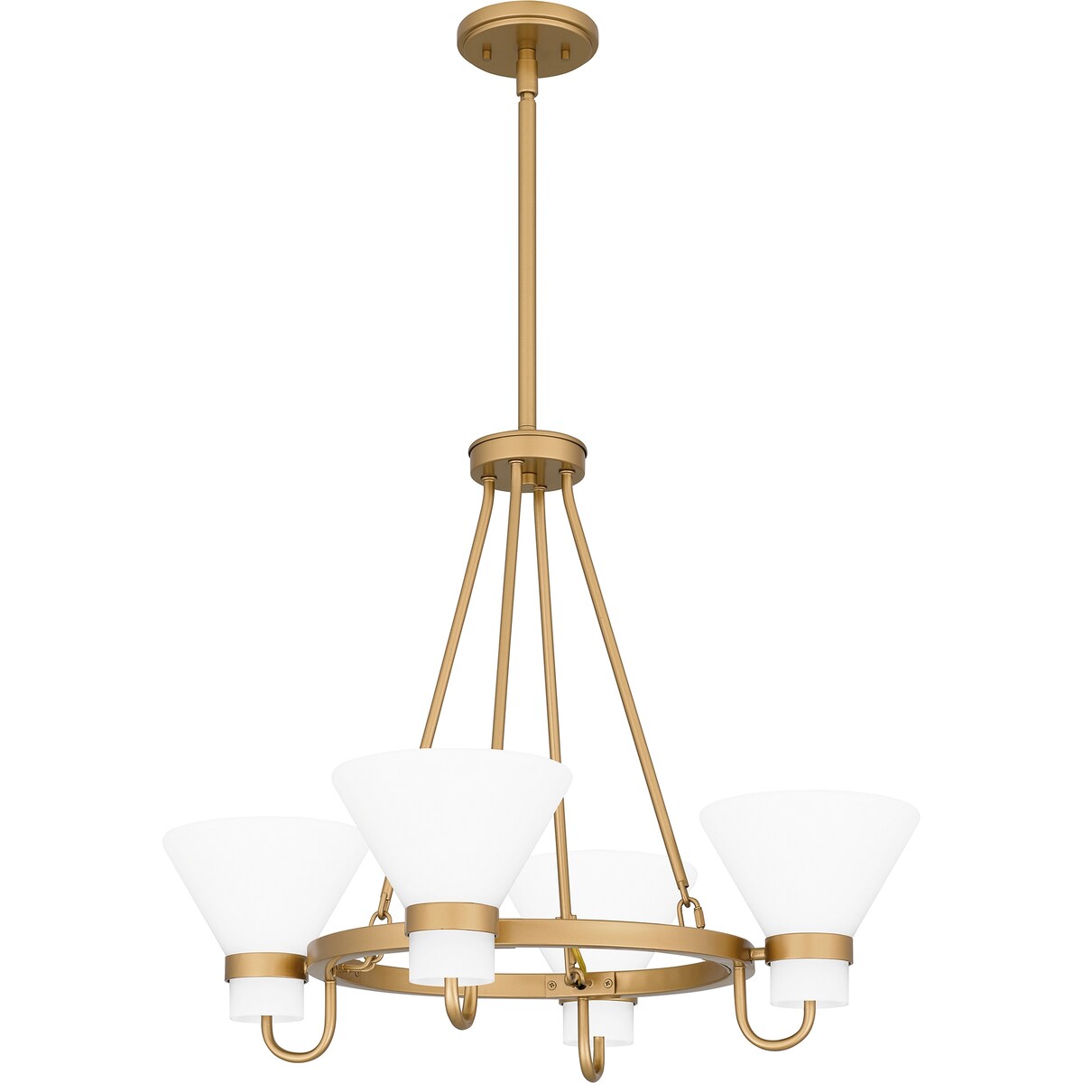 Marigold 4-Light Nouveau Painted Weathered Brass Chandelier - Nouveau Painted Weathered Brass