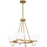 Marigold 4-Light Nouveau Painted Weathered Brass Chandelier - Nouveau Painted Weathered Brass