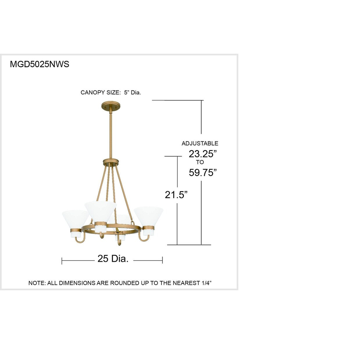 Marigold 4-Light Nouveau Painted Weathered Brass Chandelier - Nouveau Painted Weathered Brass