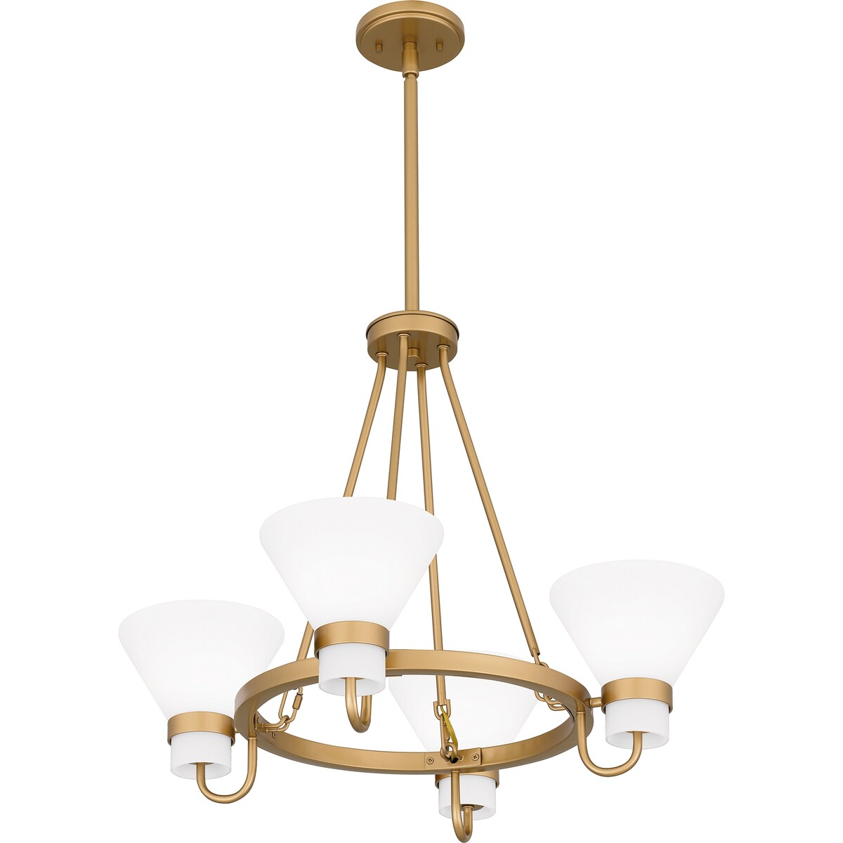 Marigold 4-Light Nouveau Painted Weathered Brass Chandelier - Nouveau Painted Weathered Brass