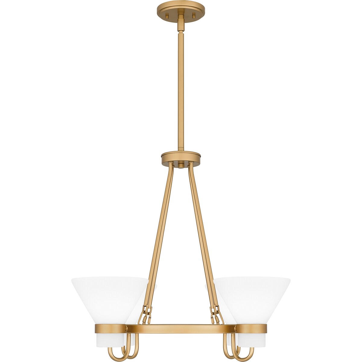 Marigold 4-Light Nouveau Painted Weathered Brass Chandelier - Nouveau Painted Weathered Brass