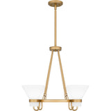 Marigold 4-Light Nouveau Painted Weathered Brass Chandelier - Nouveau Painted Weathered Brass