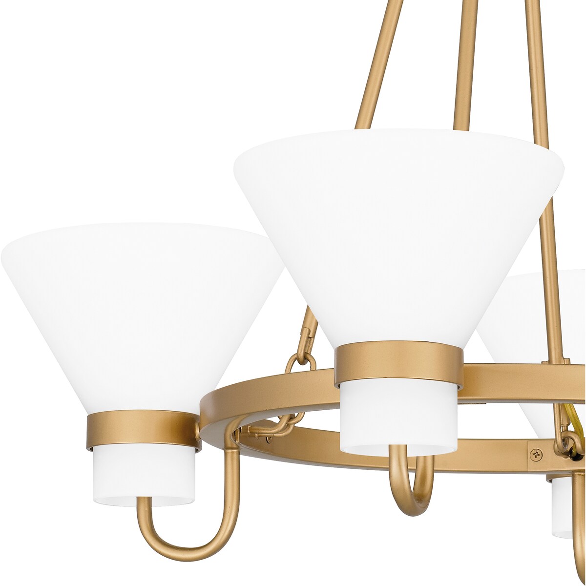 Marigold 4-Light Nouveau Painted Weathered Brass Chandelier - Nouveau Painted Weathered Brass
