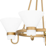 Marigold 4-Light Nouveau Painted Weathered Brass Chandelier - Nouveau Painted Weathered Brass