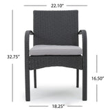 Marin Outdoor 5-piece Round Dining Set with Cushions by Christopher Knight Home