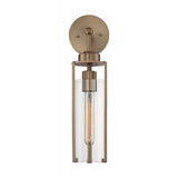 Marina - 1 Light Sconce with Clear Glass - Burnished Brass Finish