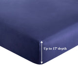 Marina Decoration Ultra Soft Silky Deep Pocket Solid Rayon from Bamboo All Season Bedding Pleated Sheet Set