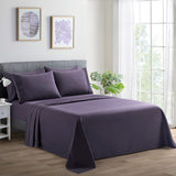 Marina Decoration Ultra Soft Silky Deep Pocket Solid Rayon from Bamboo All Season Bedding Pleated Sheet Set