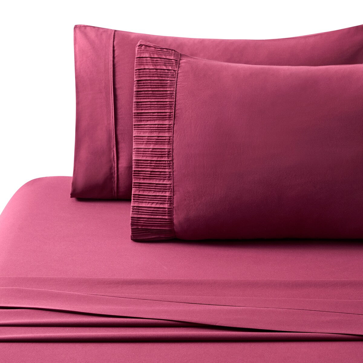 Marina Decoration Ultra Soft Silky Deep Pocket Solid Rayon from Bamboo All Season Bedding Pleated Sheet Set