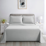 Marina Decoration Ultra Soft Silky Deep Pocket Solid Rayon from Bamboo All Season Bedding Pleated Sheet Set