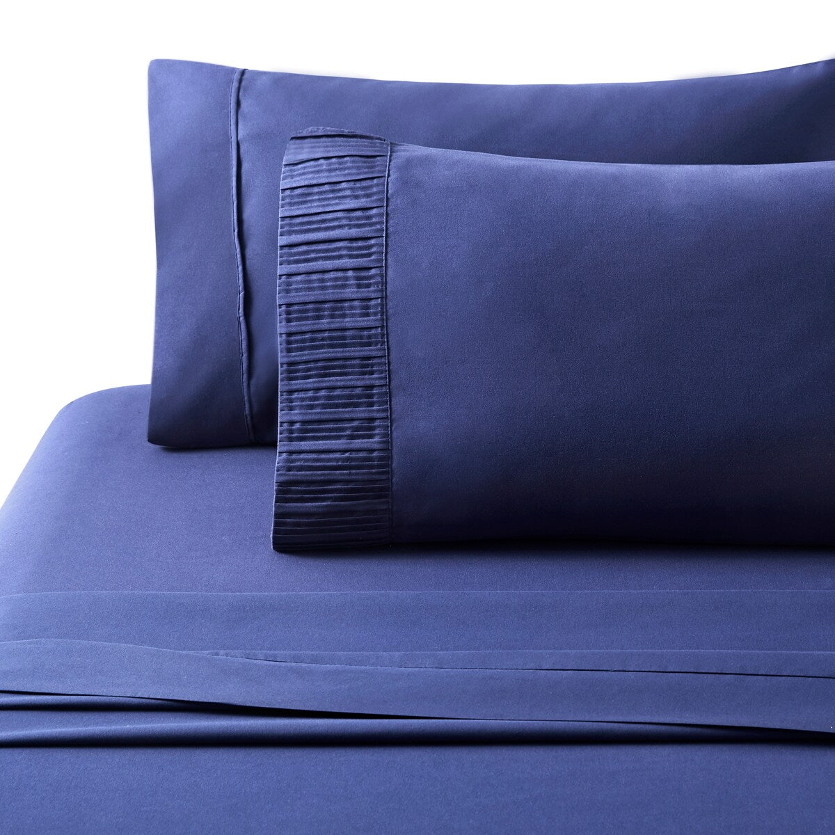 Marina Decoration Ultra Soft Silky Deep Pocket Solid Rayon from Bamboo All Season Bedding Pleated Sheet Set