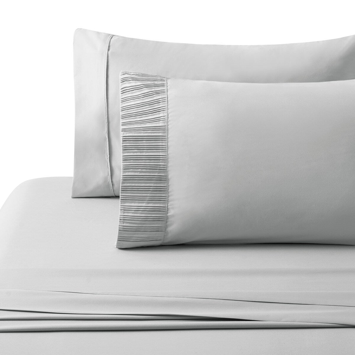 Marina Decoration Ultra Soft Silky Deep Pocket Solid Rayon from Bamboo All Season Bedding Pleated Sheet Set