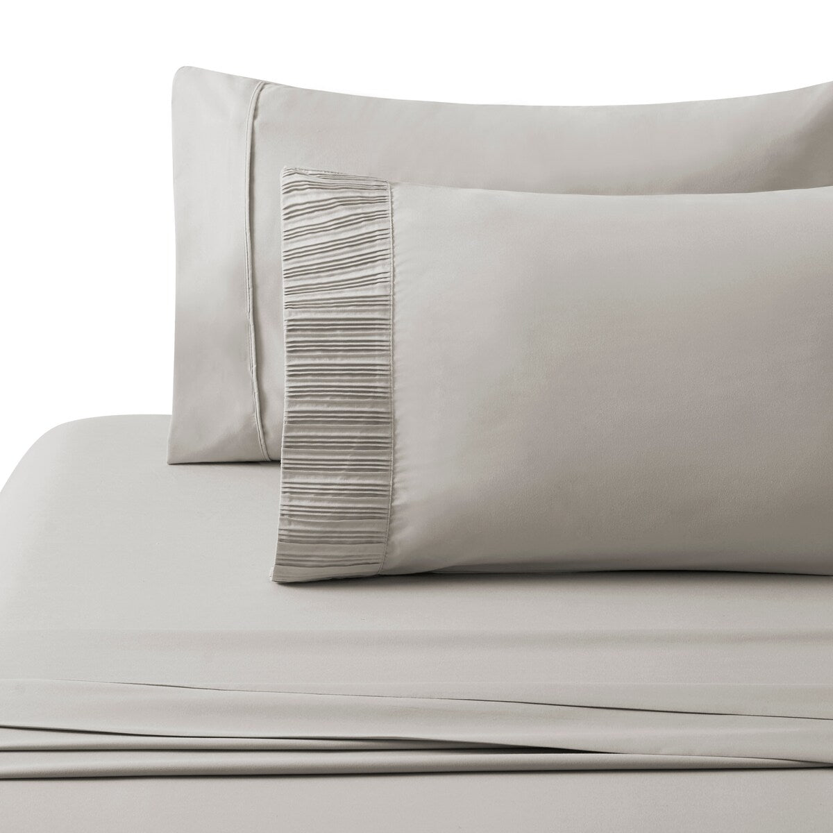 Marina Decoration Ultra Soft Silky Deep Pocket Solid Rayon from Bamboo All Season Bedding Pleated Sheet Set
